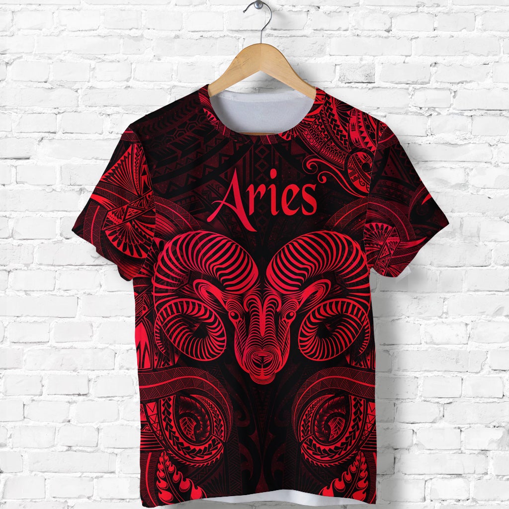 custom-personalised-aries-zodiac-polynesian-t-shirt-unique-style-red