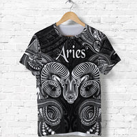 Custom Aries Zodiac Polynesian T Shirt Unique Style Black LT8 - Wonder Print Shop