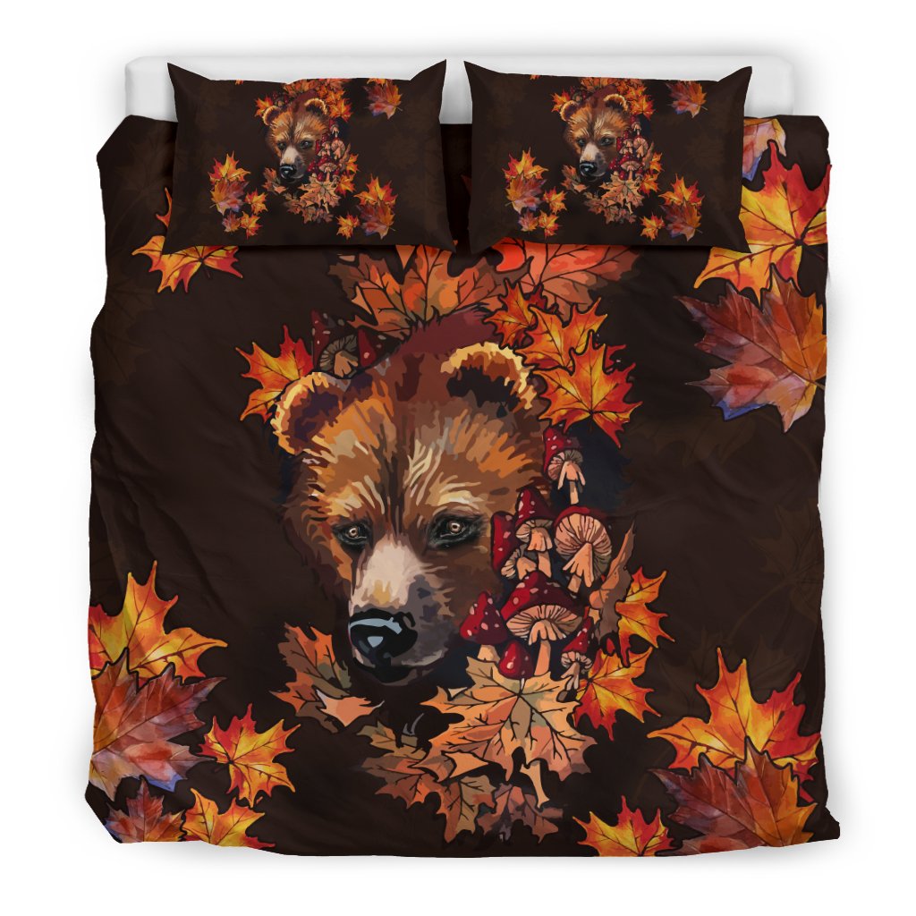 canada-bear-and-maple-leaf-bedding-set