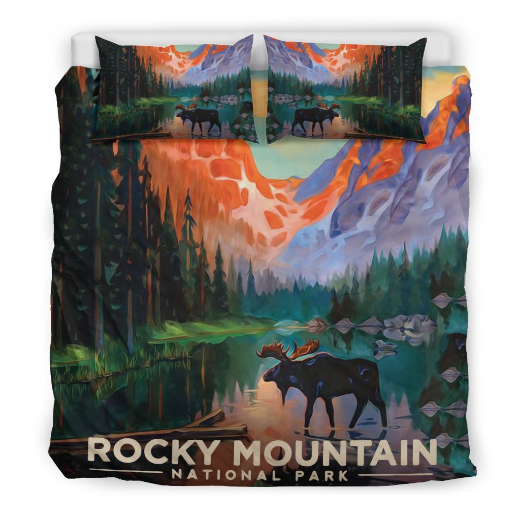 Canada Rocky Mountain Duvet Cover - Wonder Print Shop