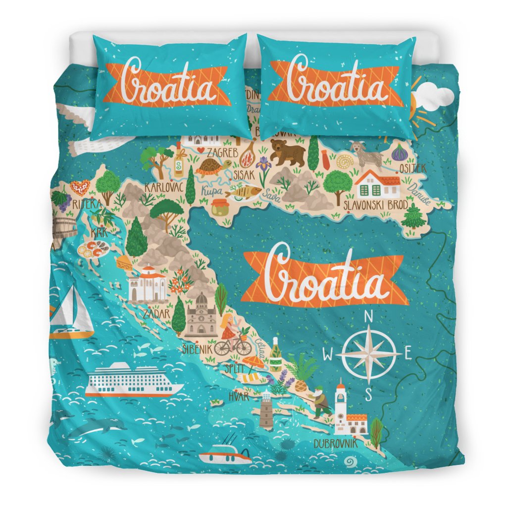 Croatia Bedding Set Croatian Symbol Bedding Set - Wonder Print Shop