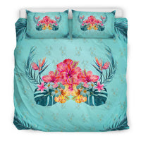 Hawaiian Tropical Strelitzia Hibiscus Plumeria Centre Bedding Set - Wonder Print Shop