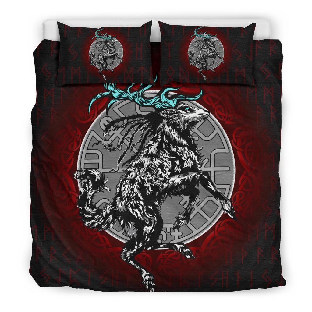 Viking Eikthyrnir On Top Of Valhalla Bedding Set RLT12 - Wonder Print Shop