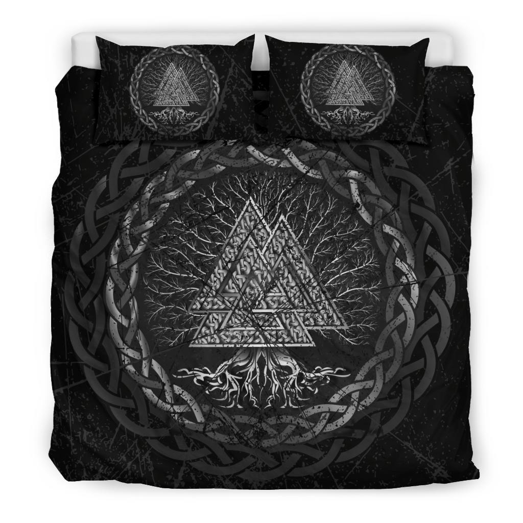 Viking Bedding Set, Celtic and Valknut and Tree Of Life Yggrdrasil RLT12 - Wonder Print Shop
