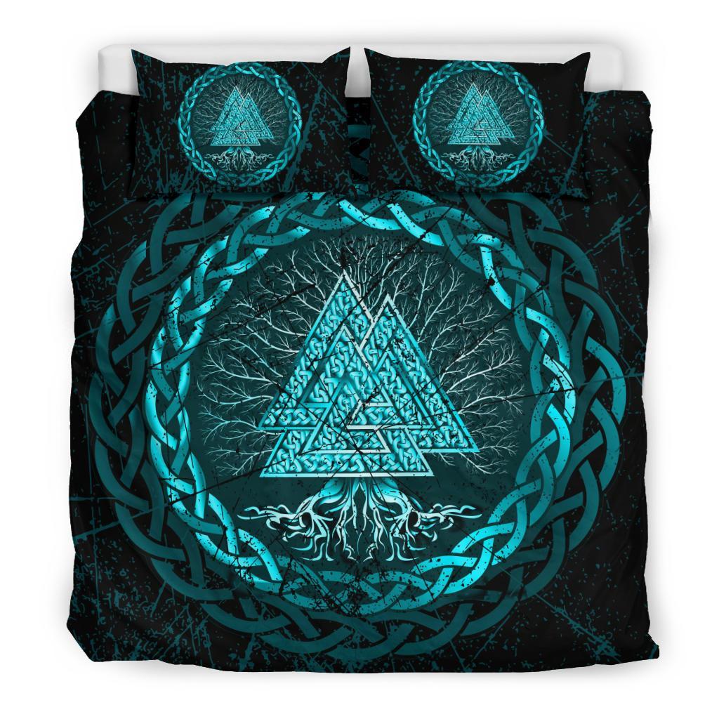 Viking Bedding Set, Celtic and Valknut and Tree Of Life Yggrdrasil RLT12 - Wonder Print Shop