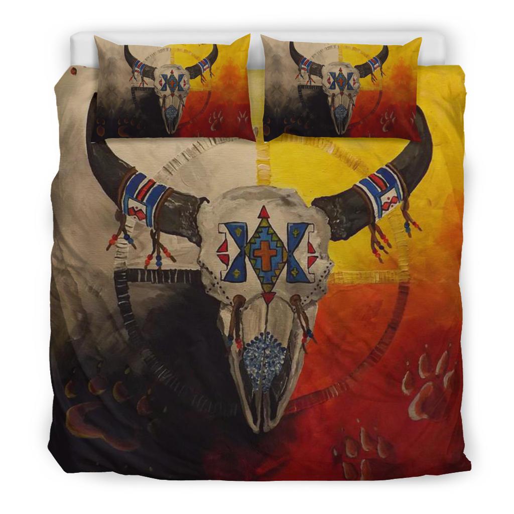 Bison Medicine Wheels Native American Bedding Set LT10 - Wonder Print Shop