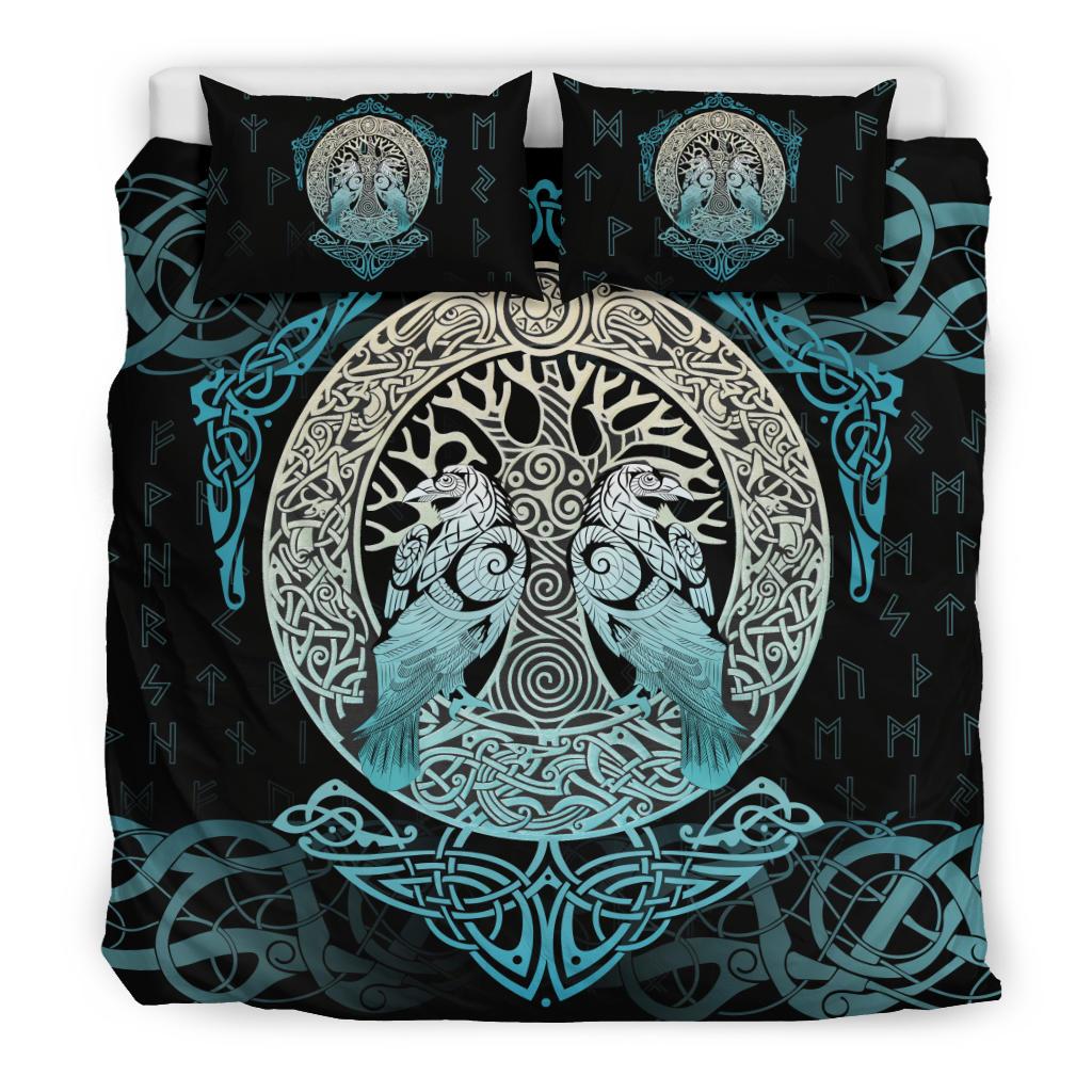 Viking Bedding Set, Yggdrasil and Ravens RLT12 - Wonder Print Shop