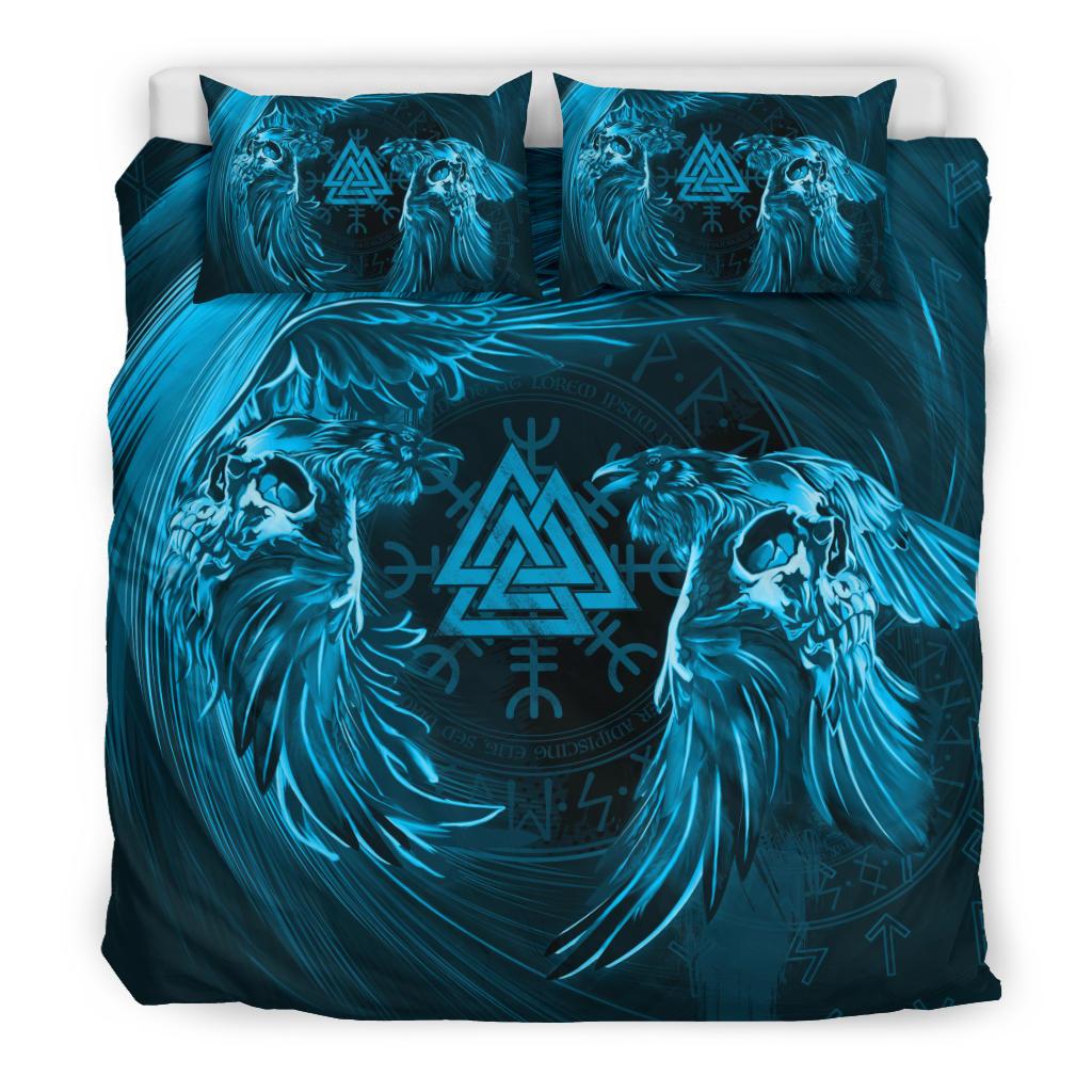 Viking Bedding Set, Ravens Skull Tattoo 9 RLT12 - Wonder Print Shop
