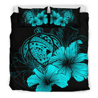Hawaiian Polynesian Bedding Set - Turquoise - Wonder Print Shop