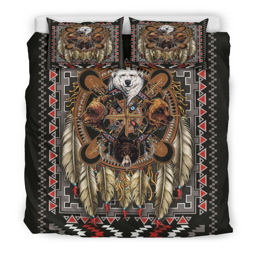 Bears Totem Native American Bedding Set LT10 - Wonder Print Shop