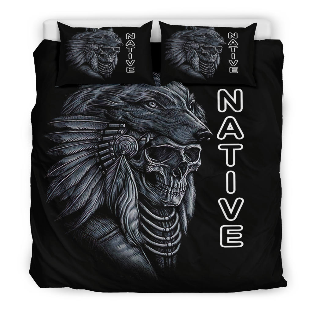 Skull Chief Native American Bedding Set LT10 - Wonder Print Shop