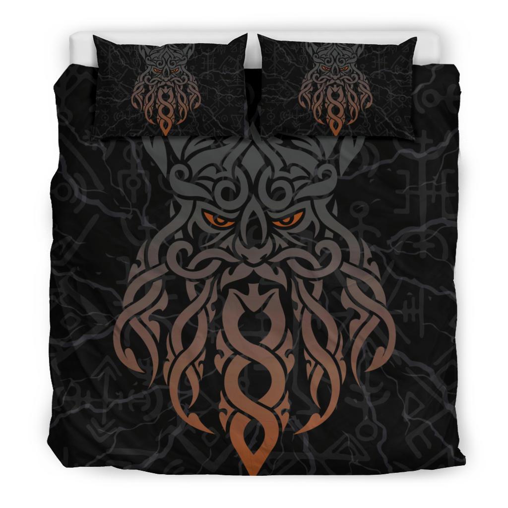 Viking Bedding Set, Odin God Furthark Tattoo Special RLT12 - Wonder Print Shop
