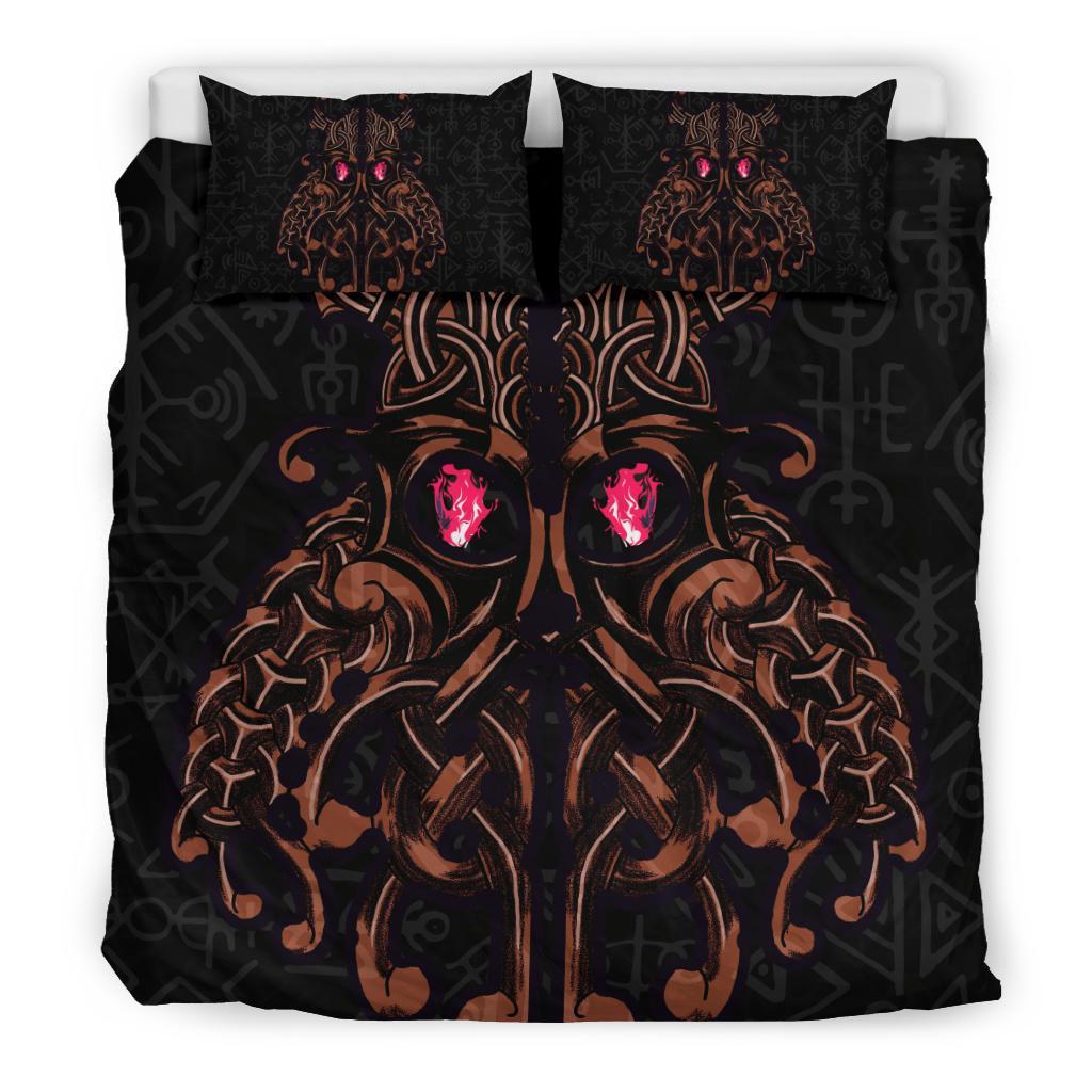 Viking Bedding Set, Odin God Furthark Tattoo Special RLT12 - Wonder Print Shop