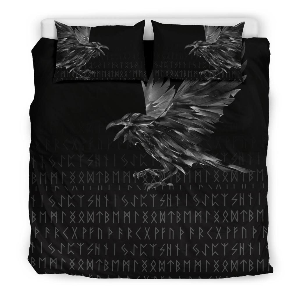 Viking Bedding Set The Raven Of Odin Rune RLT12 - Wonder Print Shop