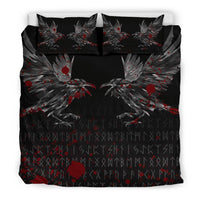 Viking Bedding Set Odin Huginn and Muninn Rune Blood RLT12 - Wonder Print Shop