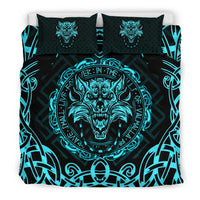 Viking Bedding Set Fenrir Viking Cyan 3D RLT12 - Wonder Print Shop