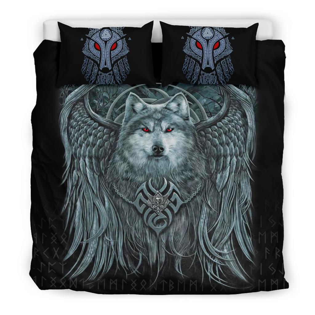 Viking Bedding Set, Spiral Wolf Spirit RLT12 - Wonder Print Shop