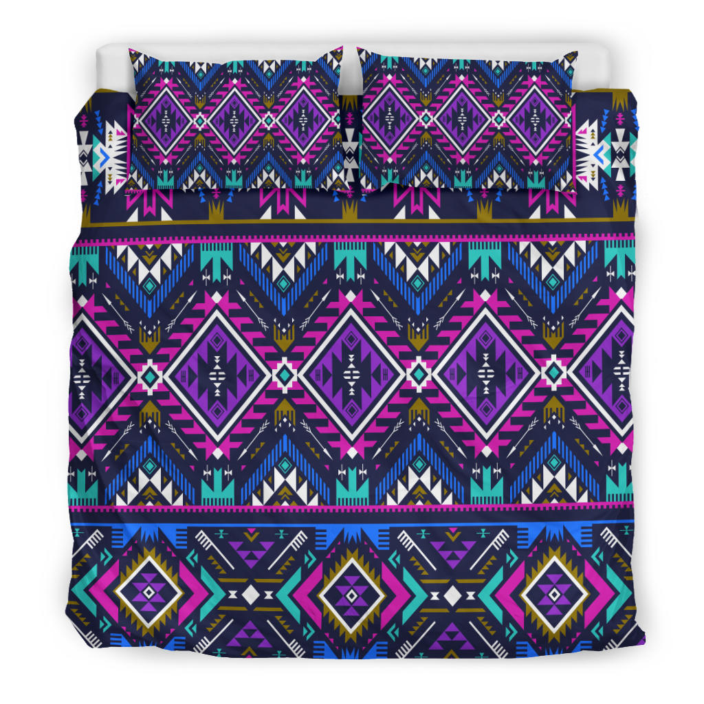 Native American Purple Tribe Pattern Bedding Set LT10 - Wonder Print Shop