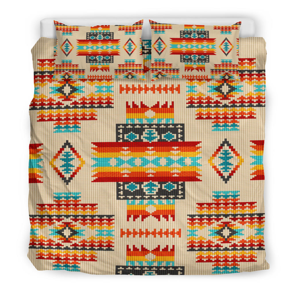 Cream Pattern Native American Bedding Set LT10 - Wonder Print Shop