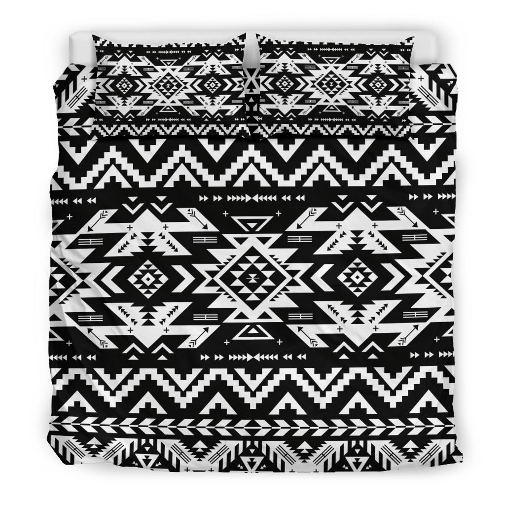 Black Pattern Native American Bedding Set LT10 - Wonder Print Shop