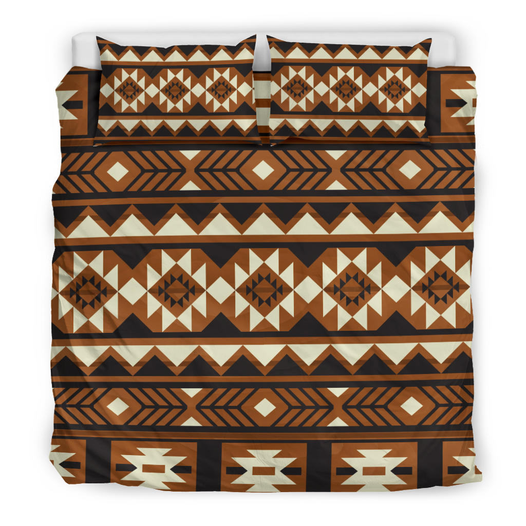 Brown Pattern Native American Bedding Set LT10 - Wonder Print Shop