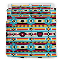 Blue and Red Pattern Native American Bedding Set LT10 - Wonder Print Shop