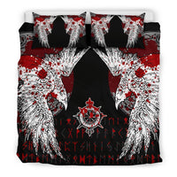 Viking Bedding Set Mystical Raven Tattoo Blood RLT12 - Wonder Print Shop