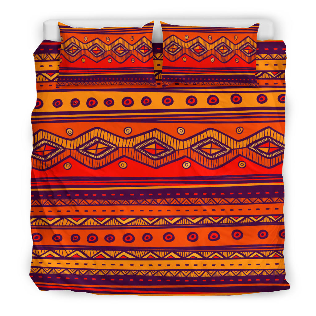Native American Pattern Color Orange Bedding Set LT10 - Wonder Print Shop