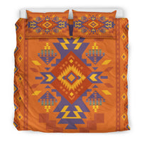 Orange Pattern Native American Bedding Set LT10 - Wonder Print Shop