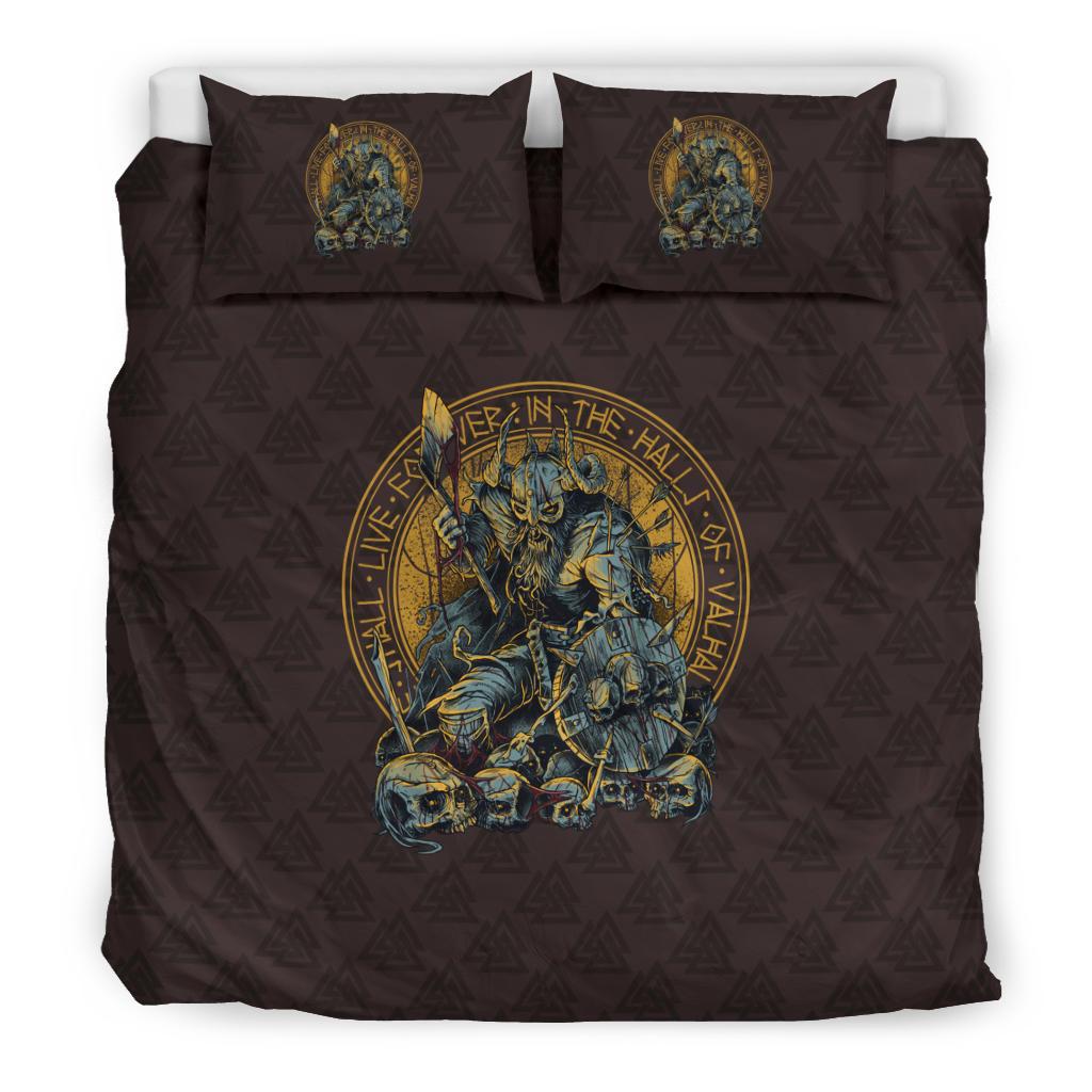 Viking Bedding Set Warrior Viking Shield Skull RLT12 - Wonder Print Shop