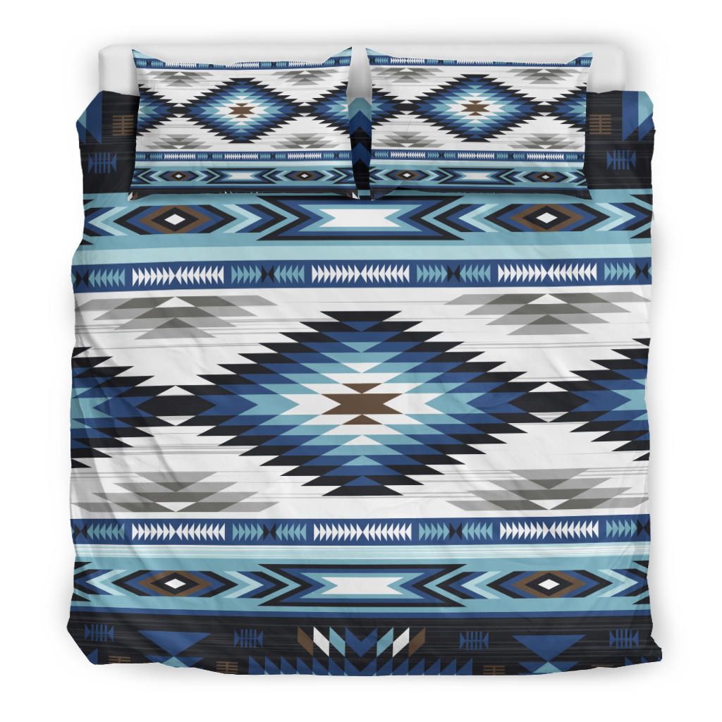 Blue Colors Tribal Pattern Native American Bedding Set LT10 - Wonder Print Shop