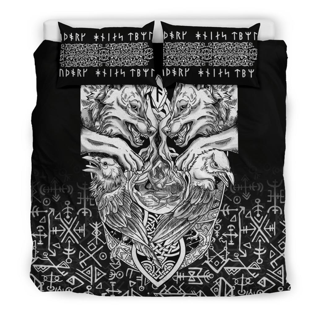 Viking Bedding Set Wolf and Raven Special RLT12 - Wonder Print Shop