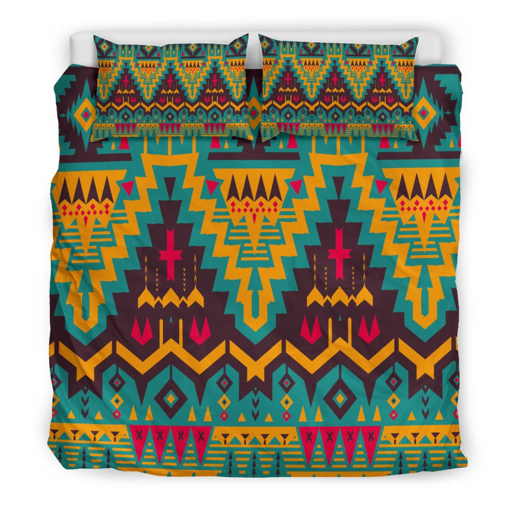 Native American Orange and Emerald Colors Bedding Set LT10 - Wonder Print Shop