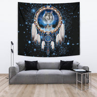 Wolf Galaxy Dreamcatcher Native American Design 3D Tapestry LT10 - Wonder Print Shop