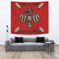 Red Thunderbird Feather Native American Design Tapestry LT10 - Wonder Print Shop