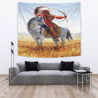 Native American Chief Shooting Bow and Arrow Tapestry LT10 - Wonder Print Shop
