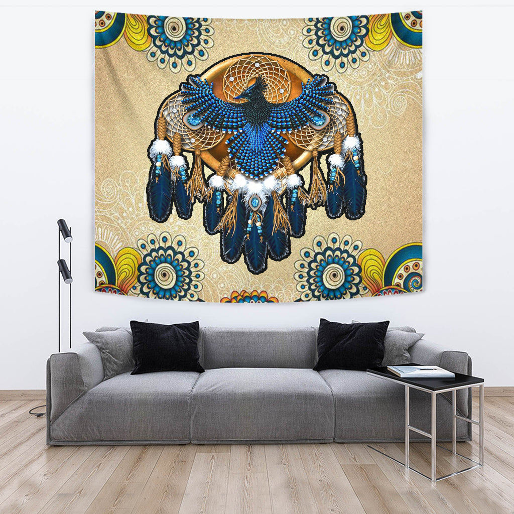 Blue Thunderbird Native American Tapestry LT10 - Wonder Print Shop