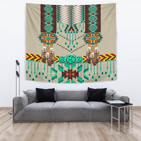 Native American Green Pattern Breastplate Tapestry LT10 - Wonder Print Shop