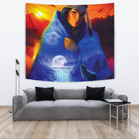 Native American Girl Tapestry LT10 - Wonder Print Shop