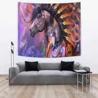 Horses Dreamcatcher Native American Tapestry LT10 - Wonder Print Shop