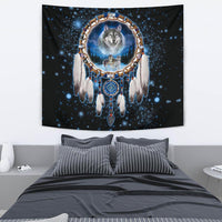 Wolf Galaxy Dreamcatcher Native American Design 3D Tapestry LT10 - Wonder Print Shop