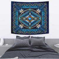 Naumaddic Arts Blue Native American Design Tapestry LT10 - Wonder Print Shop