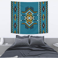 Blue Geometric Great Native American Tapestry LT10 - Wonder Print Shop
