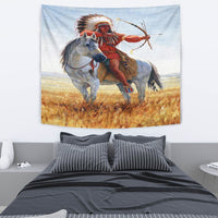 Native American Chief Shooting Bow and Arrow Tapestry LT10 - Wonder Print Shop