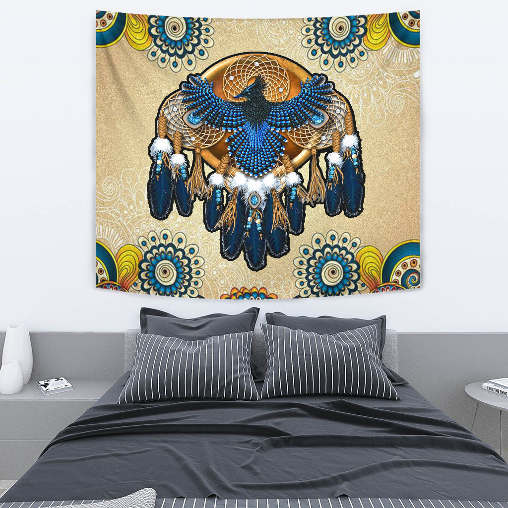 Blue Thunderbird Native American Tapestry LT10 - Wonder Print Shop