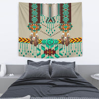 Native American Green Pattern Breastplate Tapestry LT10 - Wonder Print Shop