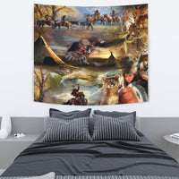 Thunderbird Wolf Horse Native American Tapestry LT10 - Wonder Print Shop