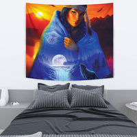 Native American Girl Tapestry LT10 - Wonder Print Shop