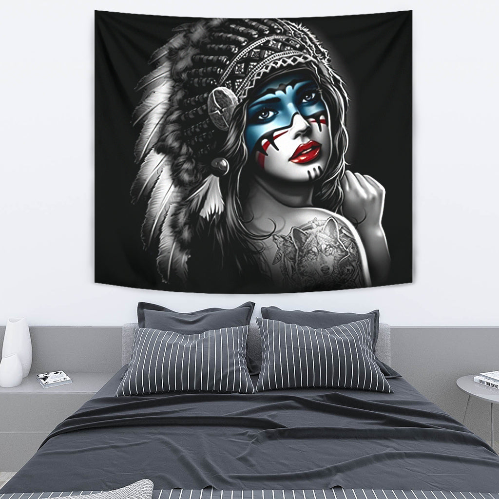 Native American Girl Tapestry LT10 - Wonder Print Shop