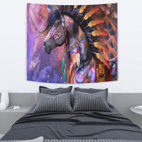 Horses Dreamcatcher Native American Tapestry LT10 - Wonder Print Shop
